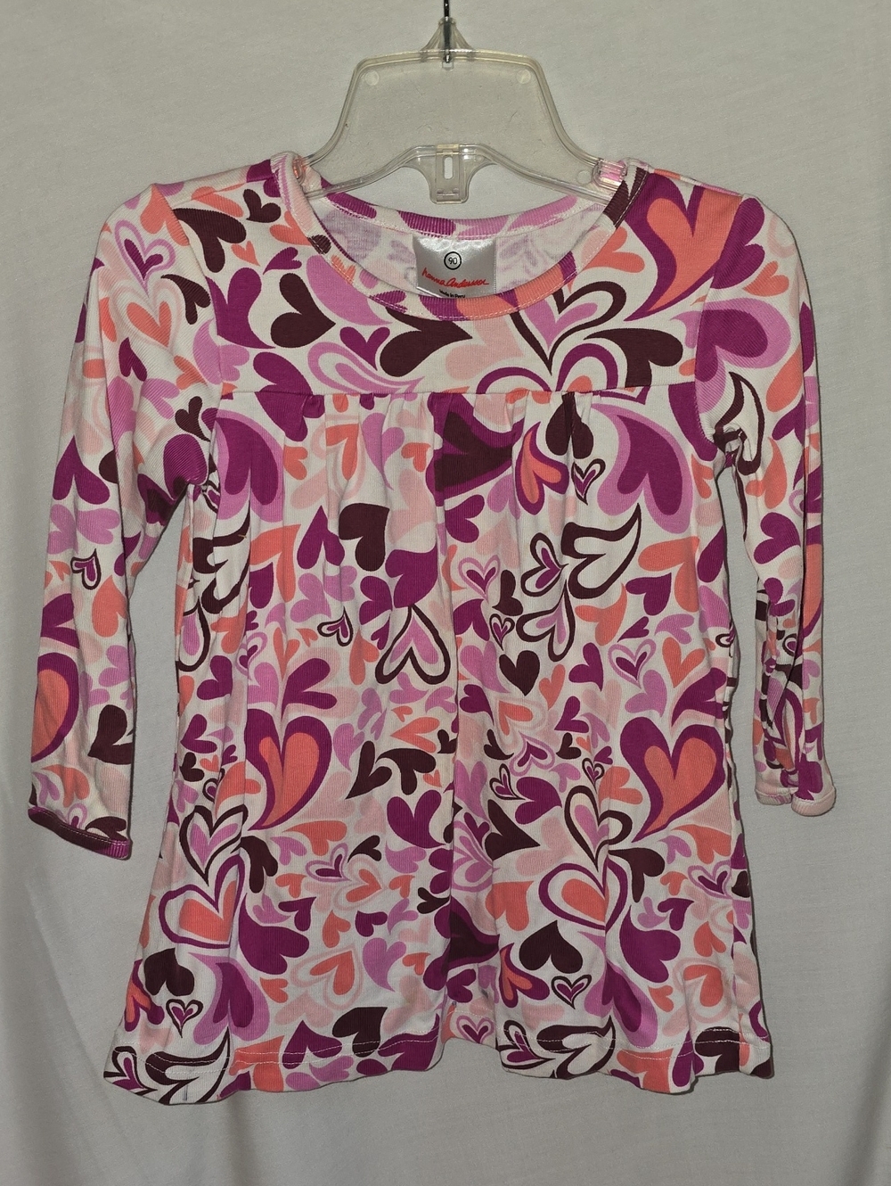 Hanna Andersson Girls' Multi-Color Heart-Print Tunic